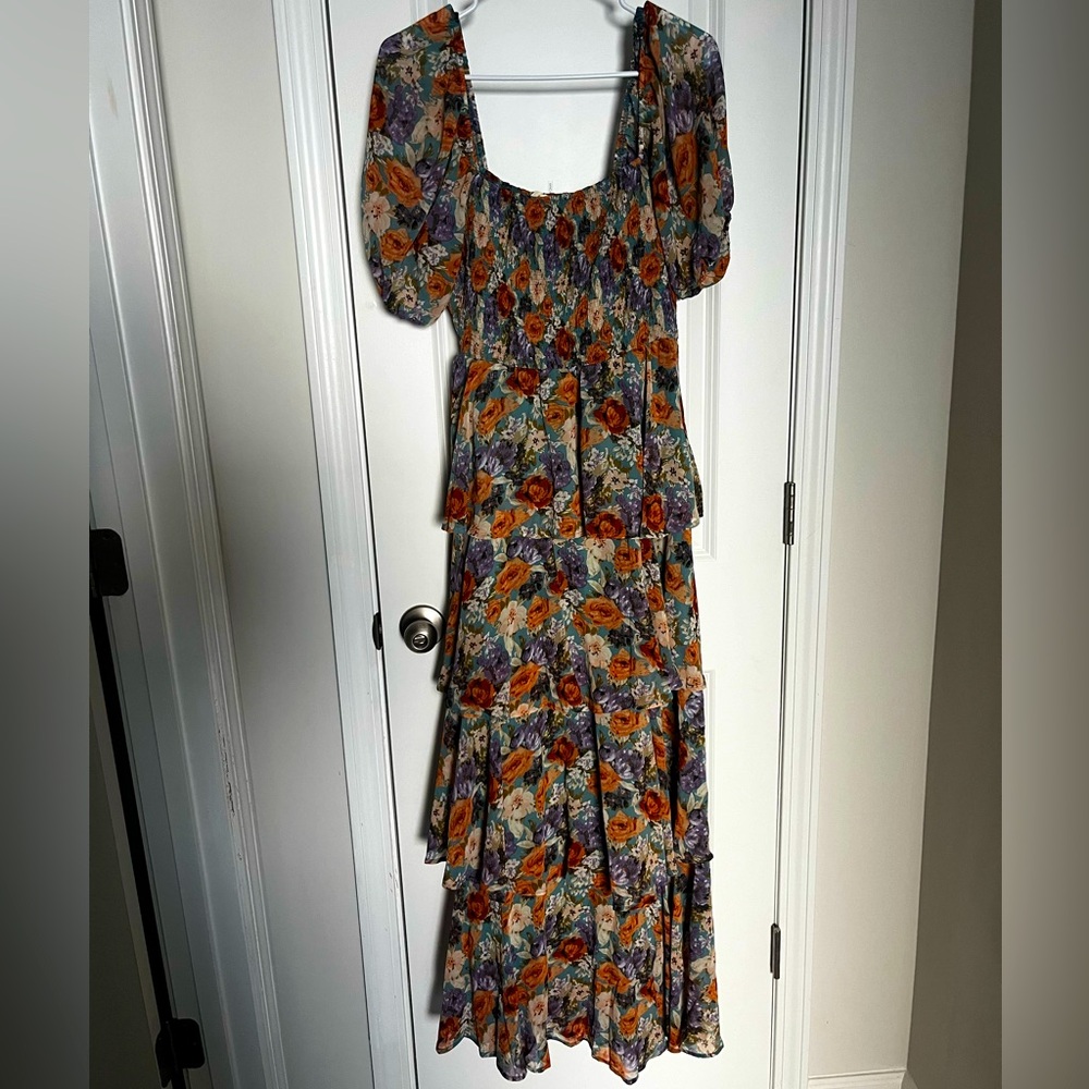 Entro Tiered Floral Dress